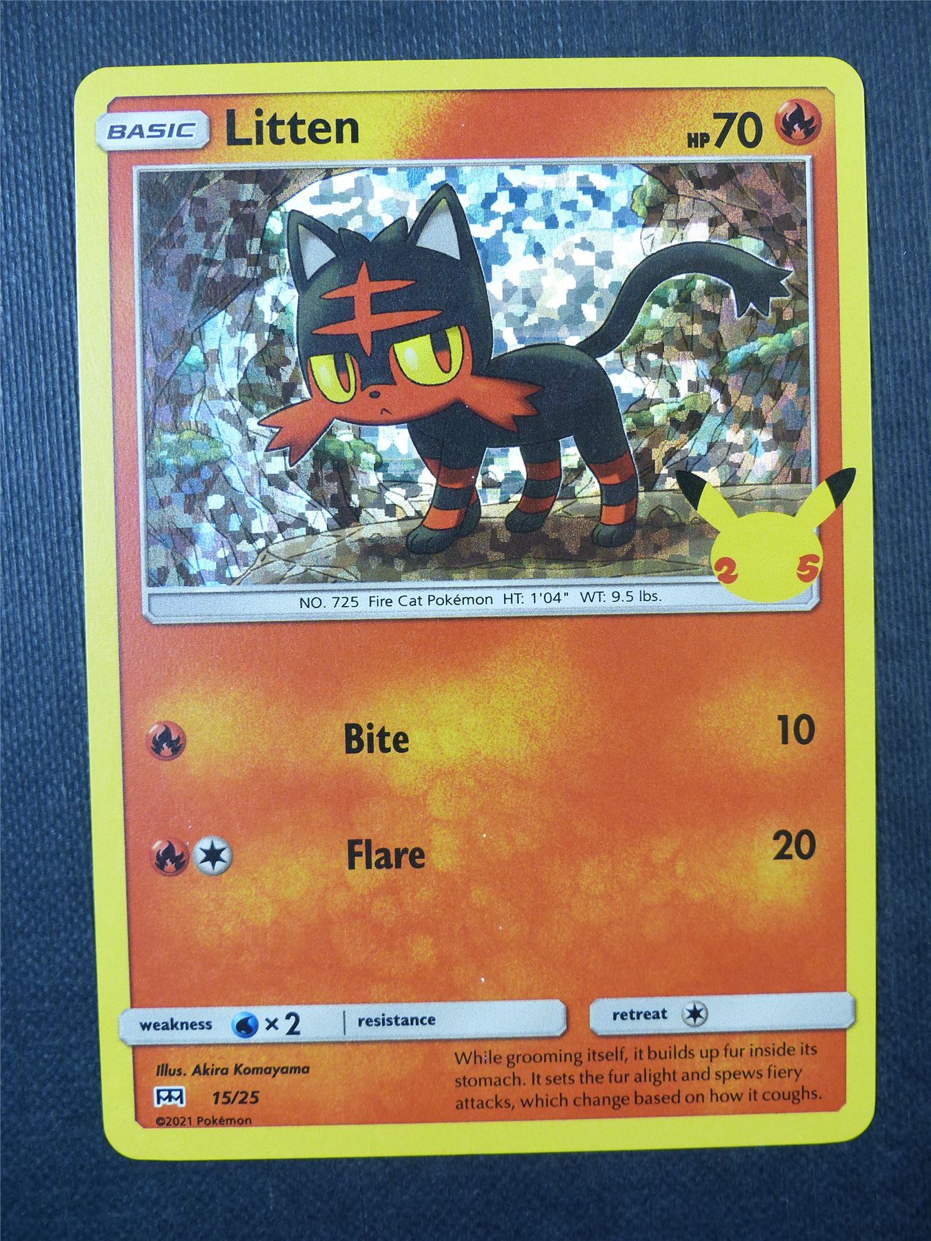 Litten 15/25 Promo Holo - Pokemon Card #8N0