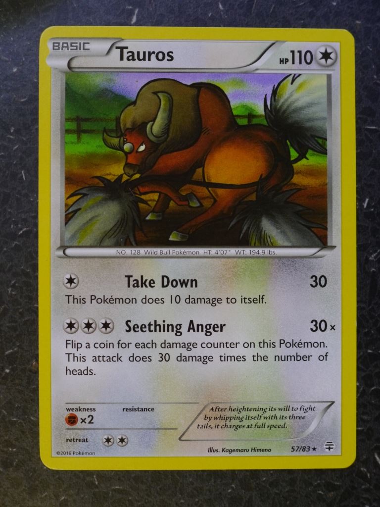 Pokemon Cards: TAUROS 57/83 RARE # 5J61 Archeron Pokemon Cards: TAUROS 57/83 RARE # 5J61 Archeron