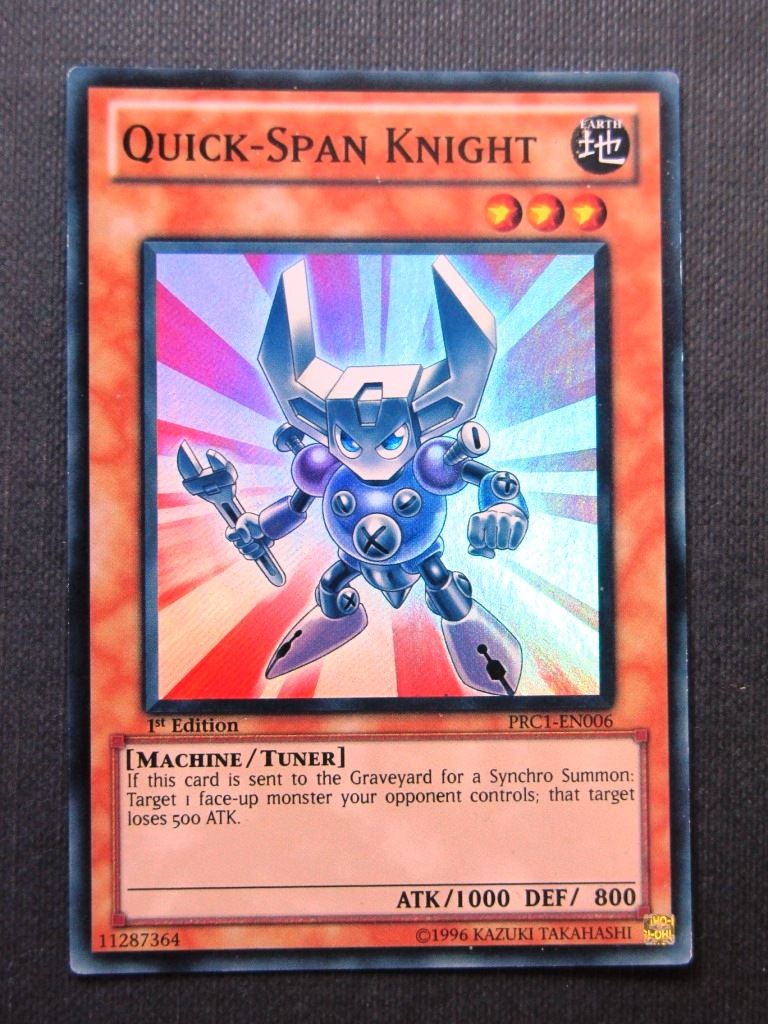 Quick-Span Knight PRC1 Super Rare - 1st ed - Yugioh Cards #15O