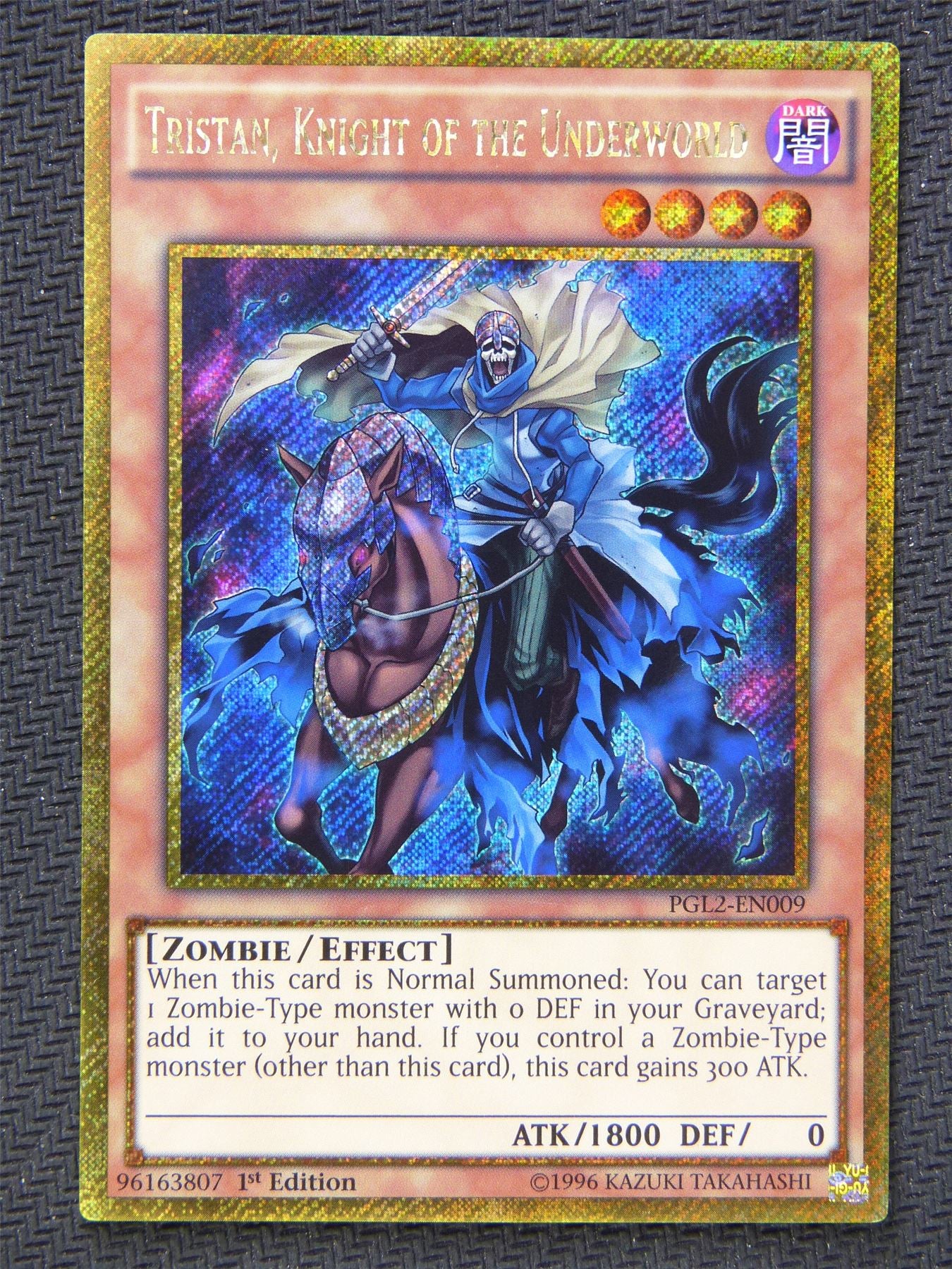 Tristan Knight of Underworld PGL2 Gold - Secret Rare - Yugioh Card #62 Archeron Tristan Knight of Underworld PGL2 Gold - Secret Rare - Yugioh Card #62 Archeron