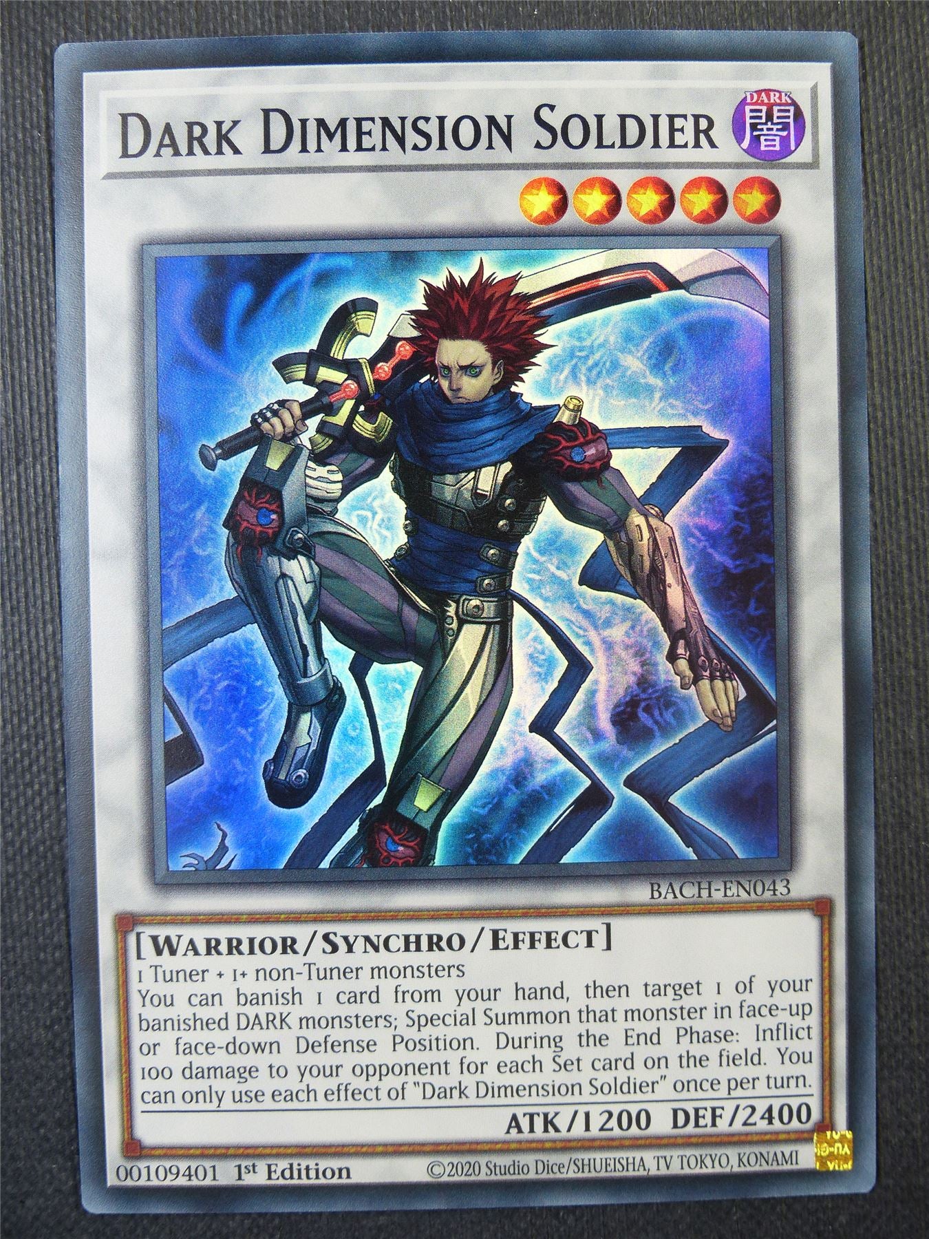Dark Dimension Soldier BACH Super Rare - 1st ed Yguoh Card #73T