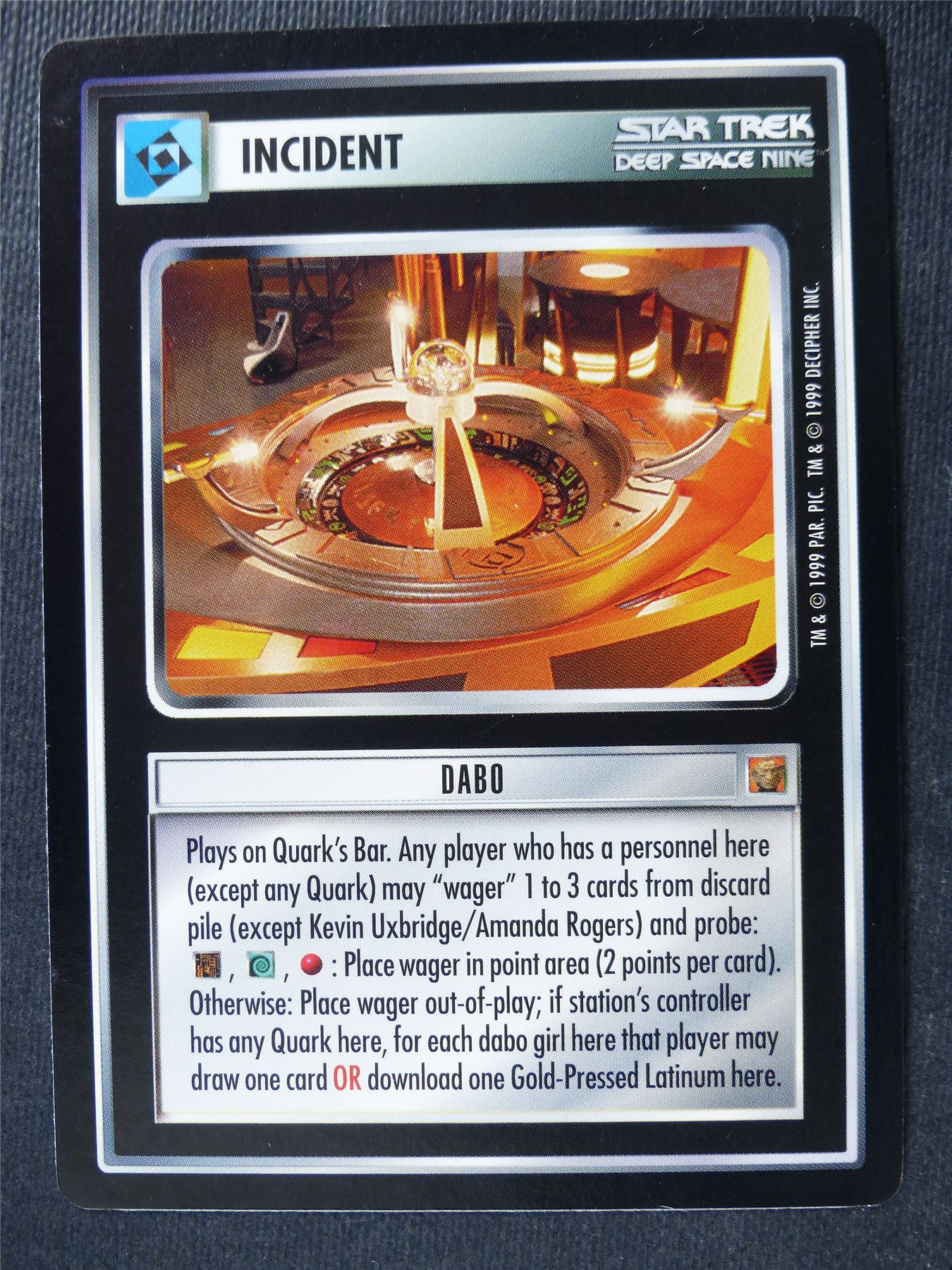 Dabo - DS9 - Star Trek Card #4UX