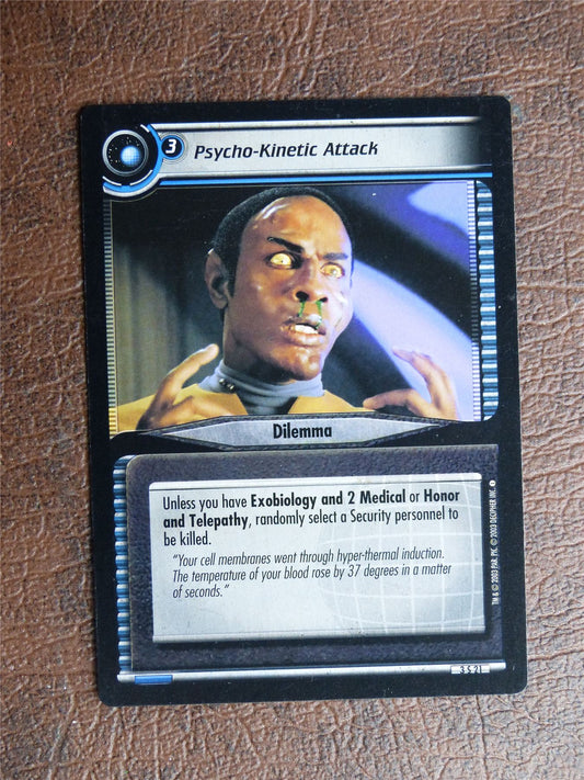 Psycho Kinetic Attack - Star Trek CCG TCG Card #Z7