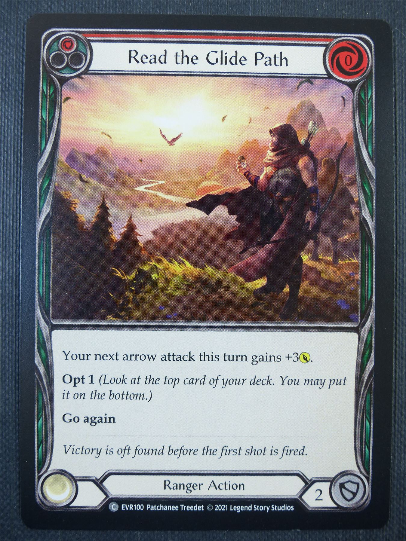 Read the Glide Path Red - 1st ed Everfest - Flesh & Blood Card #6EP
