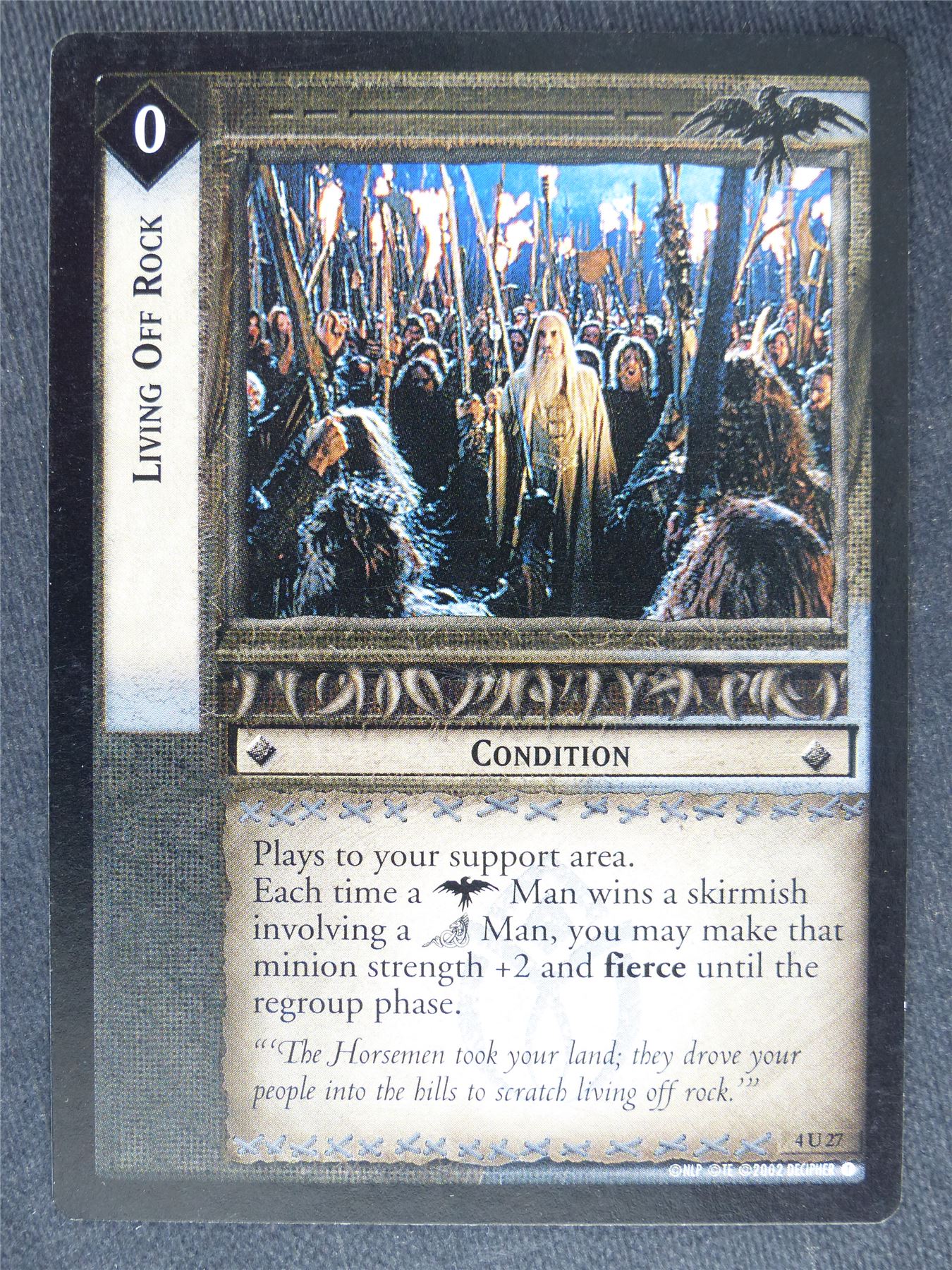 Living Off Rock 4 U 27 - played - LotR Cards #MB