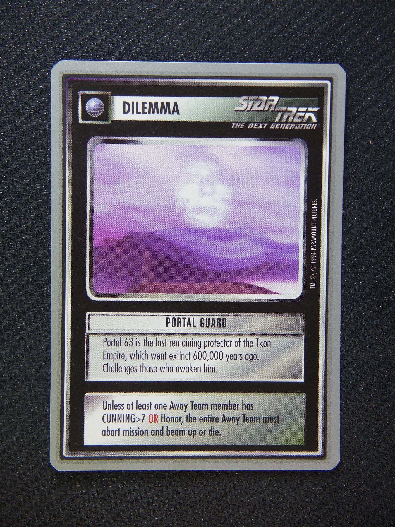 Dilemma Portal Guard - Star Trek Silver Border Card Decipher #2DT