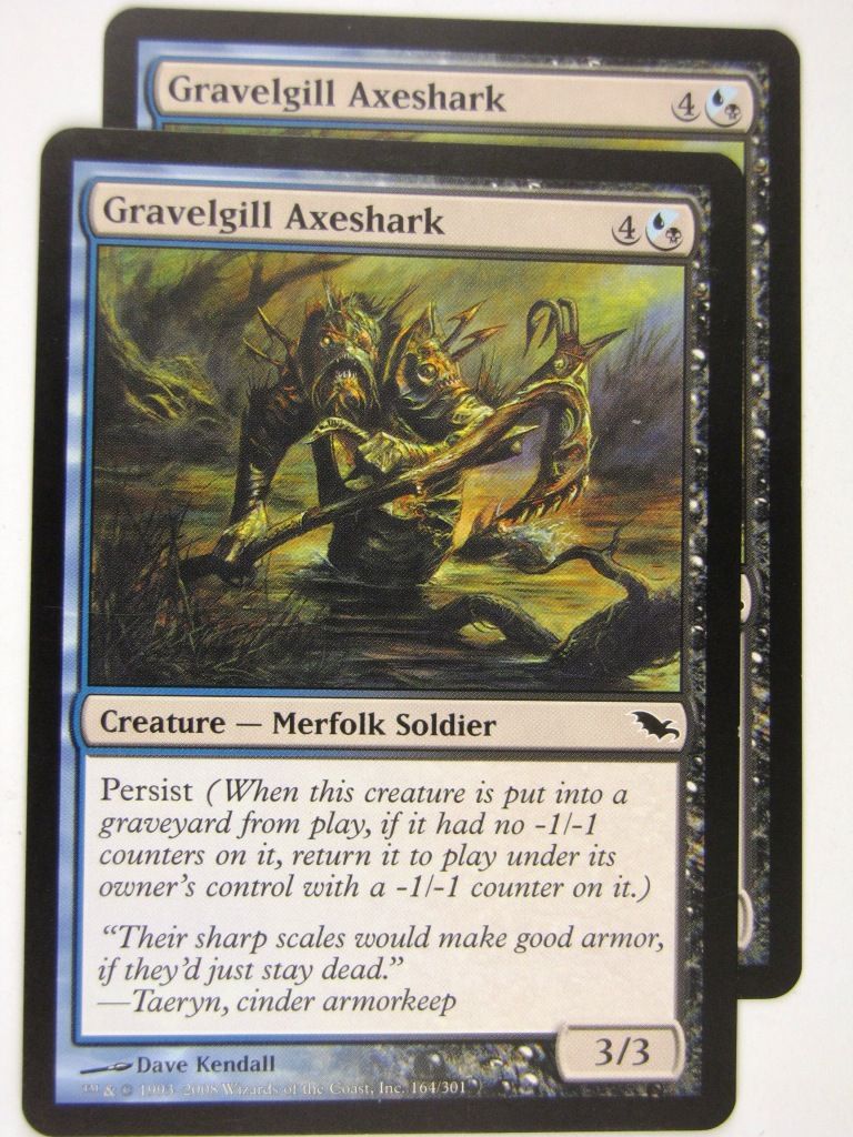 MTG Magic: the Gathering Cards: GRAVEGILL AXESHARK x2: SHM