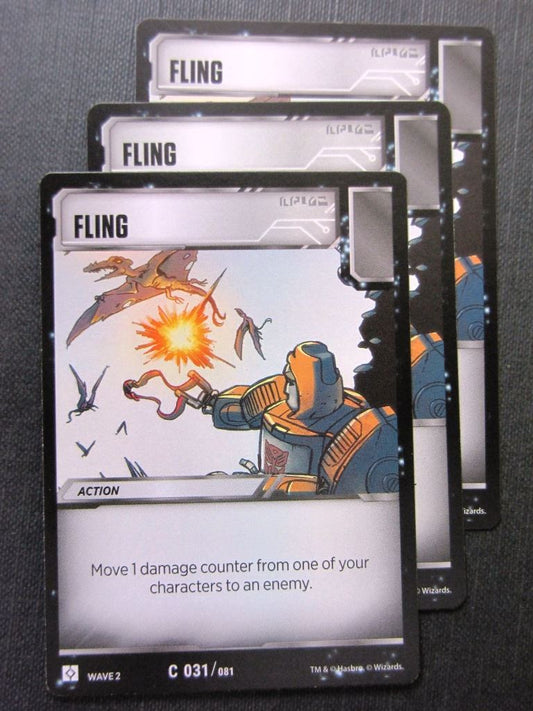 Fling C 031/081 x3 - Transformers Cards # 7F59