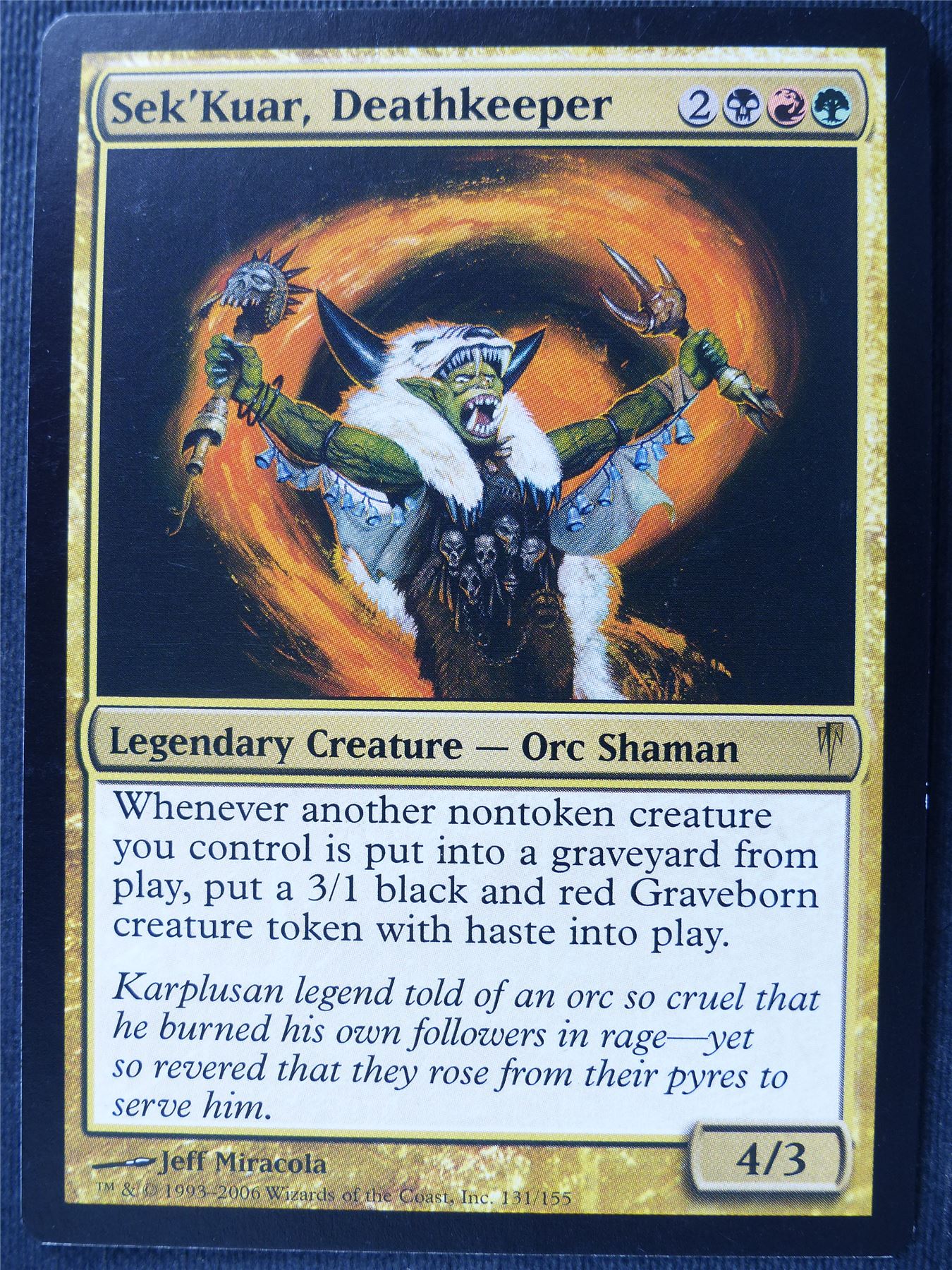 Sek'Kuar Deathkeeper - Mtg Card #22B