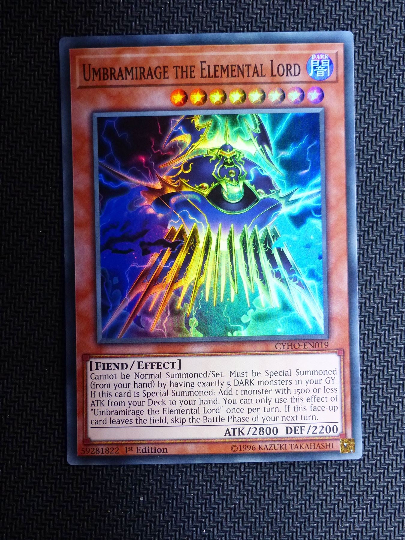 Umbramirage The Elemental Lord - CYHO - Super Rare - Yugioh Card # 1E30