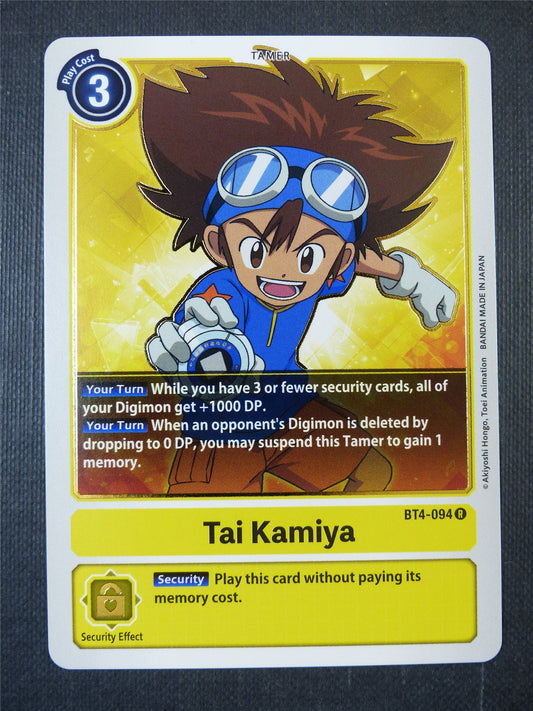 Tai Kamiya BT4-094 R - Digimon Card #20O