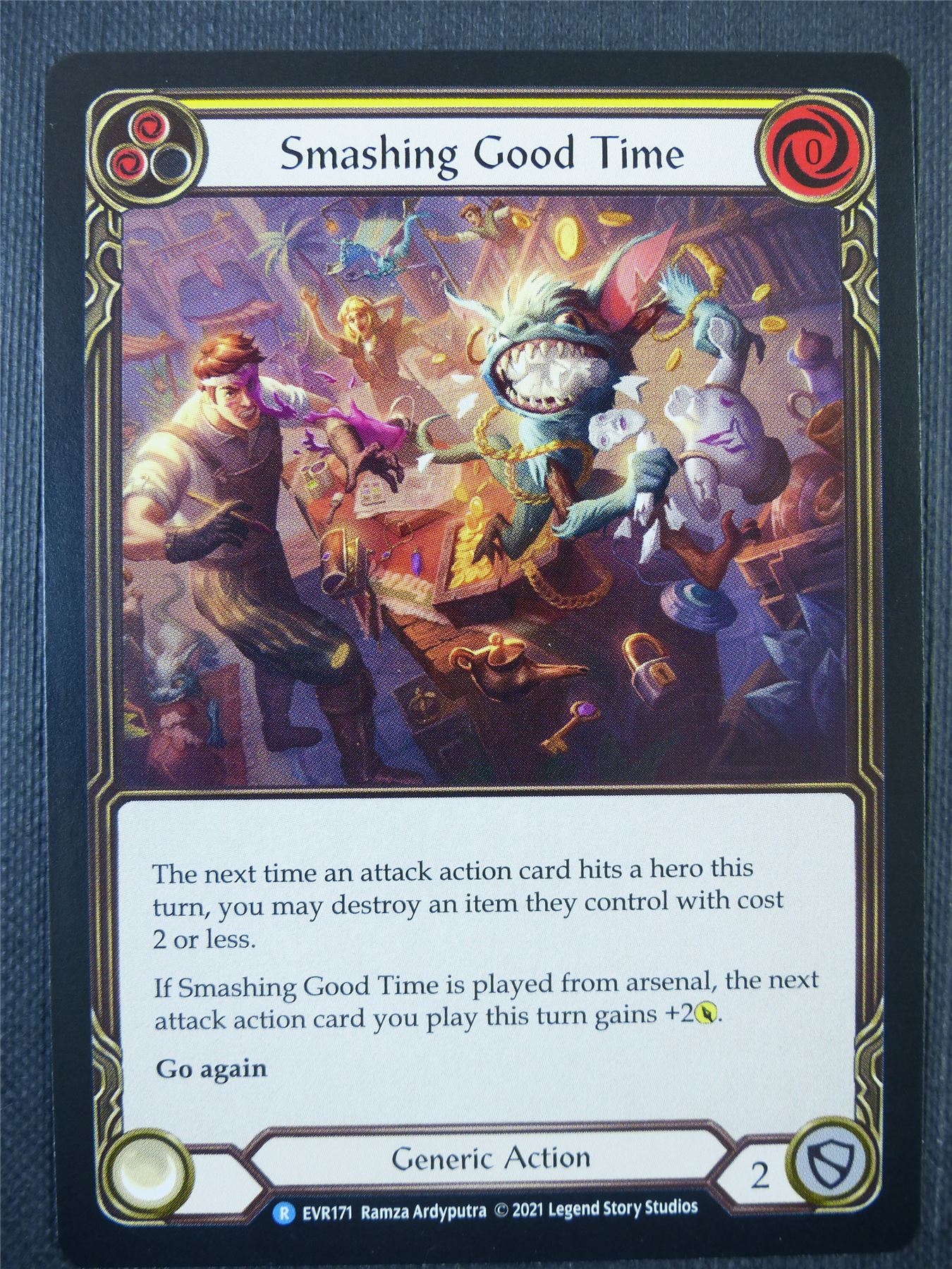 Smashing Good Time Yellow - 1st ed Everfest - Flesh & Blood Card #6IH