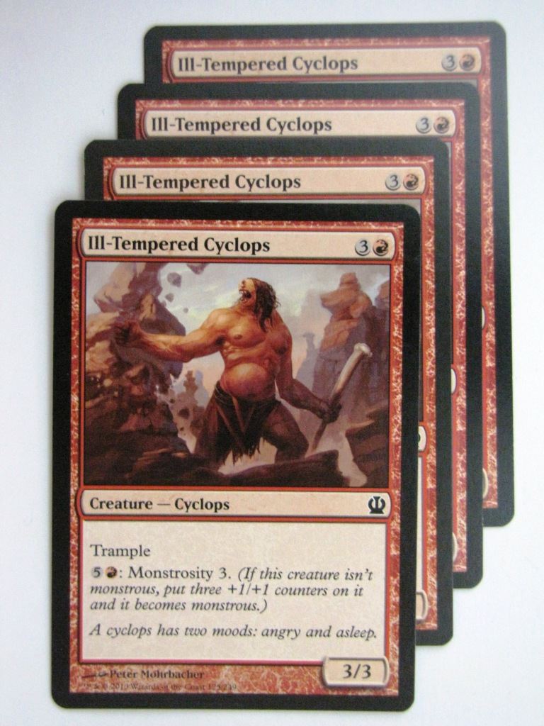 MTG Magic Cards: ILL-TEMPERED CYCLOPS x4 Theros playset # 24A12