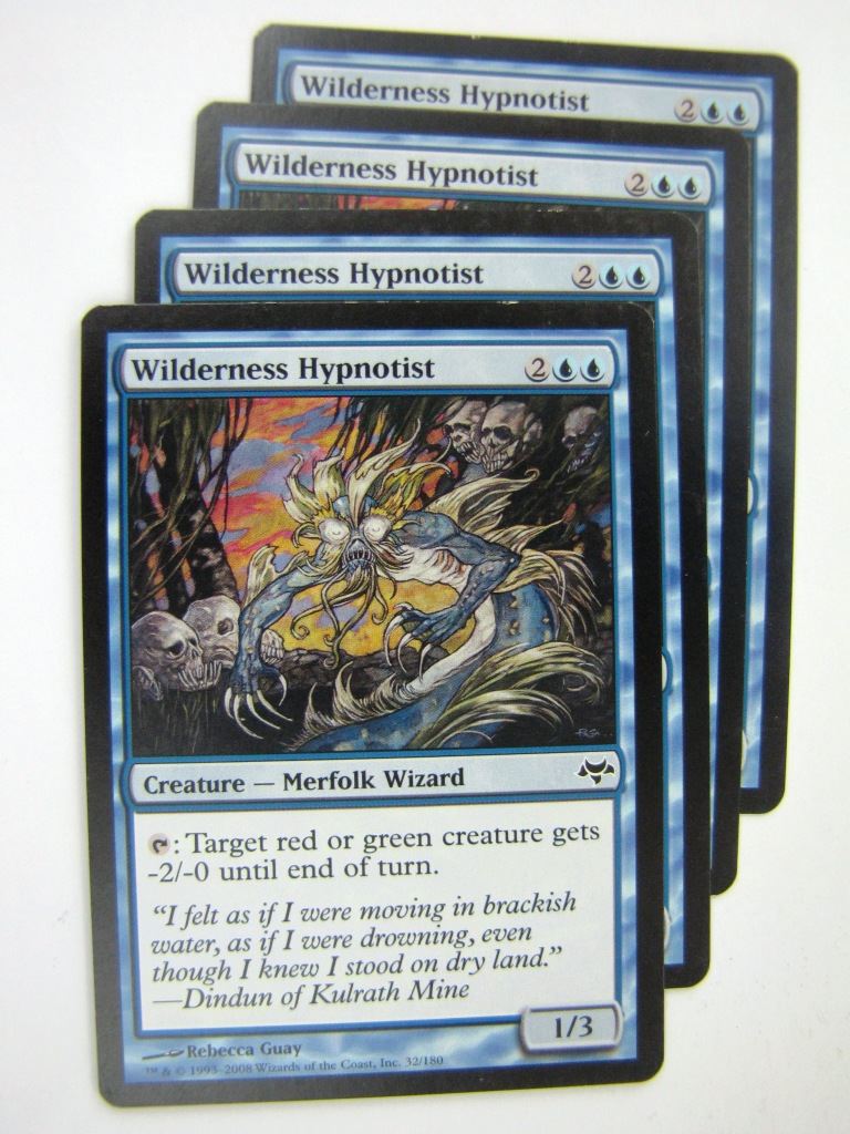 MTG Magic Played Cards: WILDERNESS HYPNOTIST x4 # 7J88