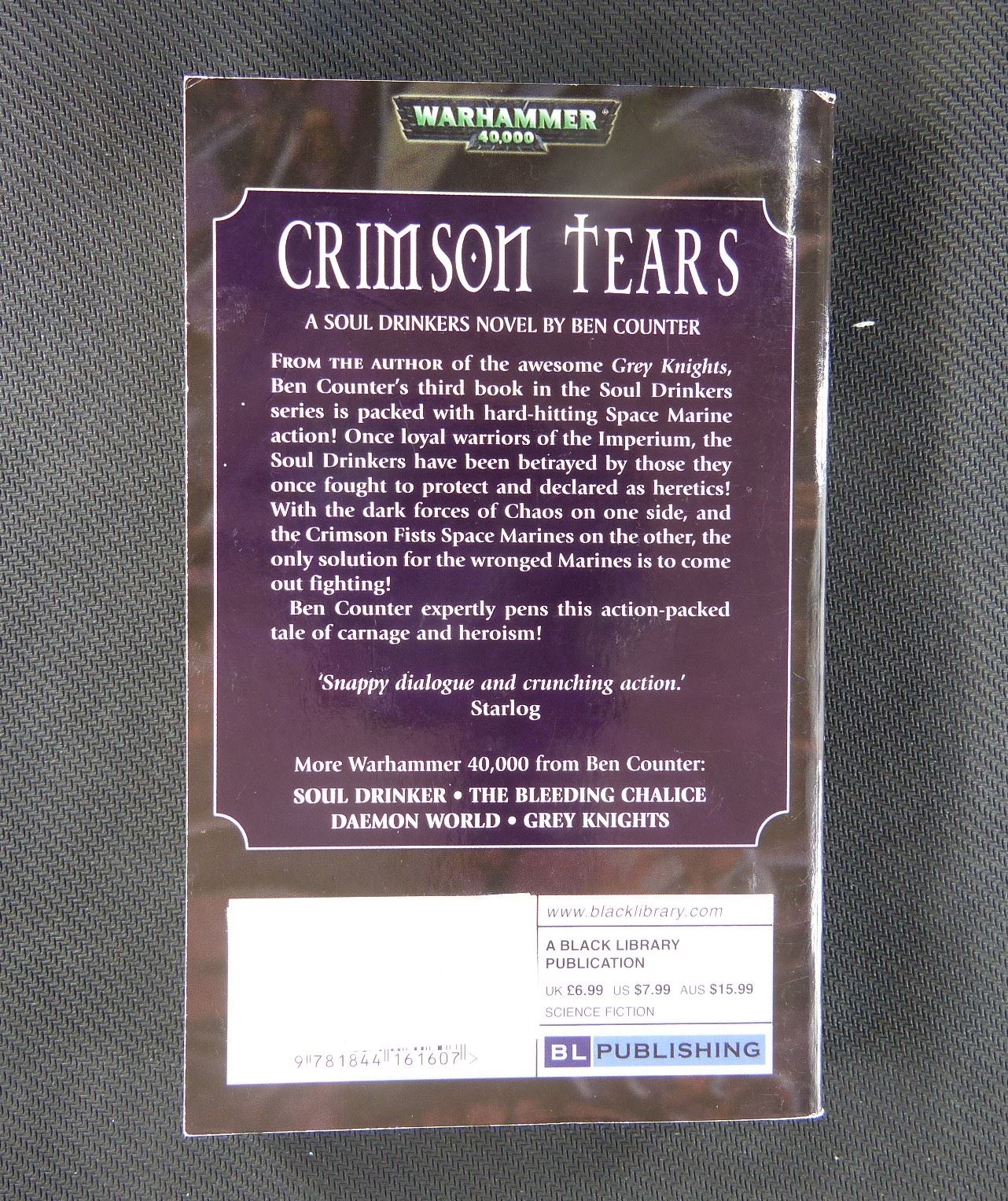 Crimson Tears - Ben Counter - Warhammer Novel Softback #ZL