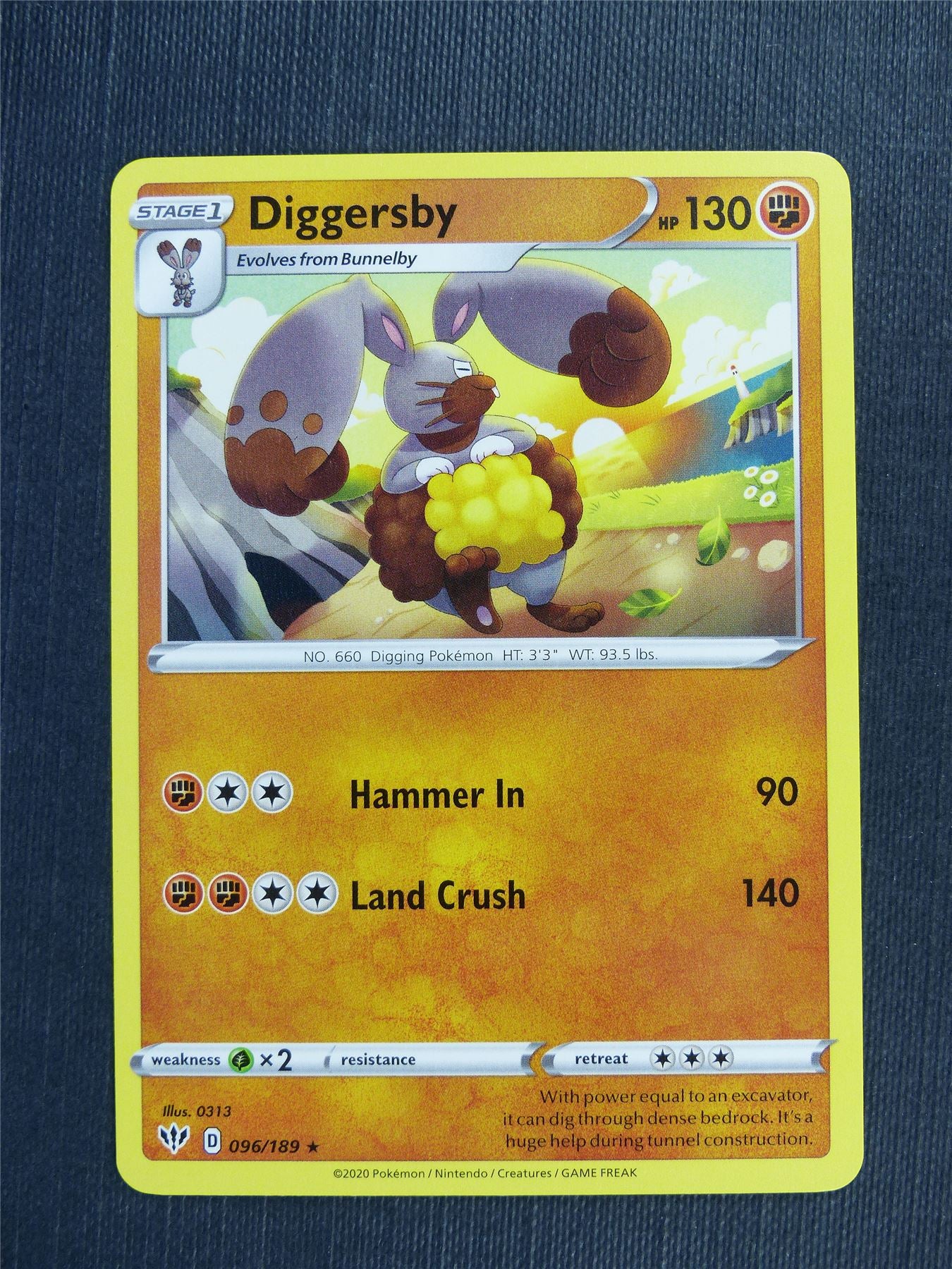 diggersby pokemon card Diggersby 096/189 - DAA