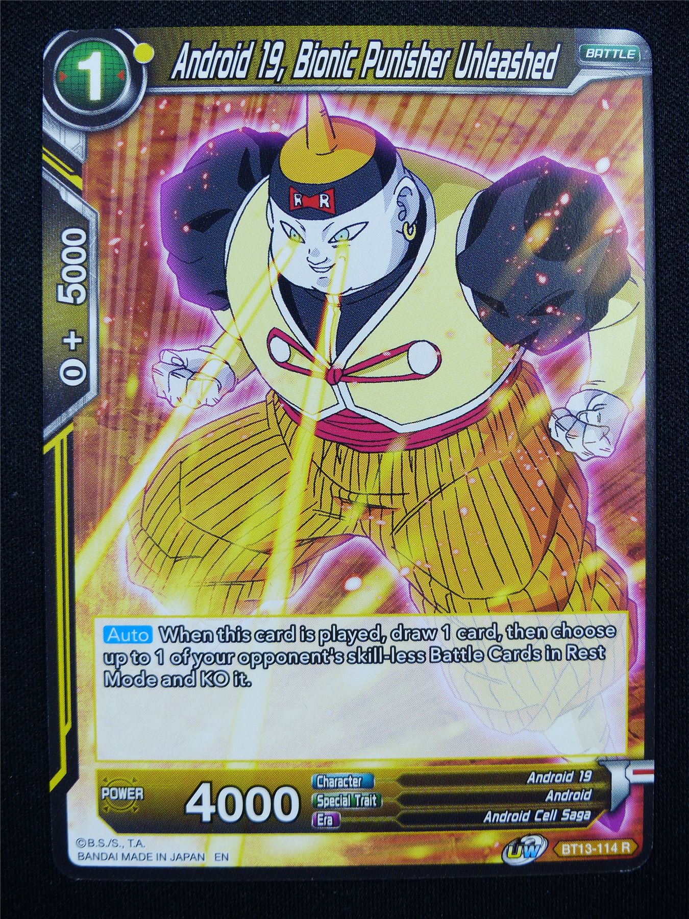 Android 19 Bionic Punisher Unleashed BT13 R - Dragon Ball Super Cards #AP
