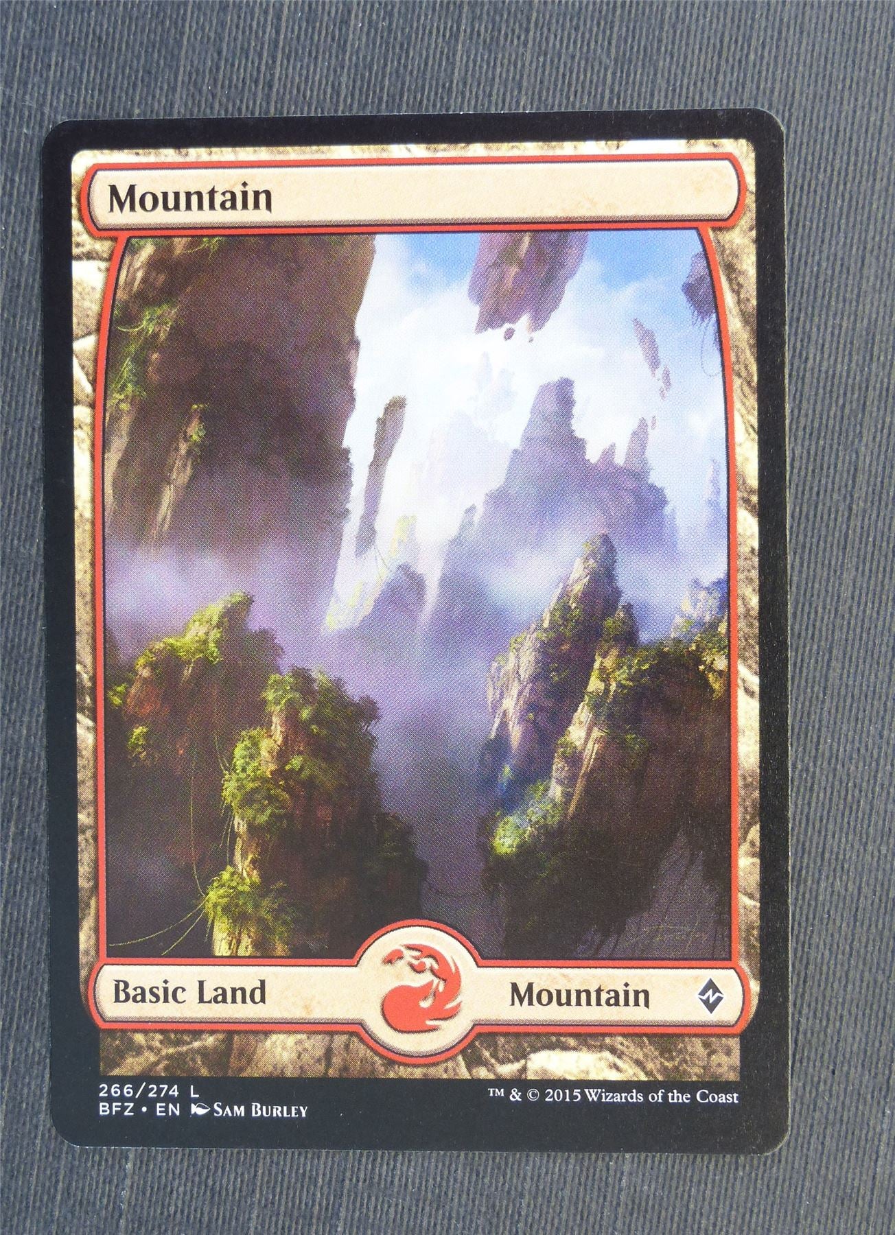 Mountain Full Art 266/274 - Mtg Magic Cards #5EI