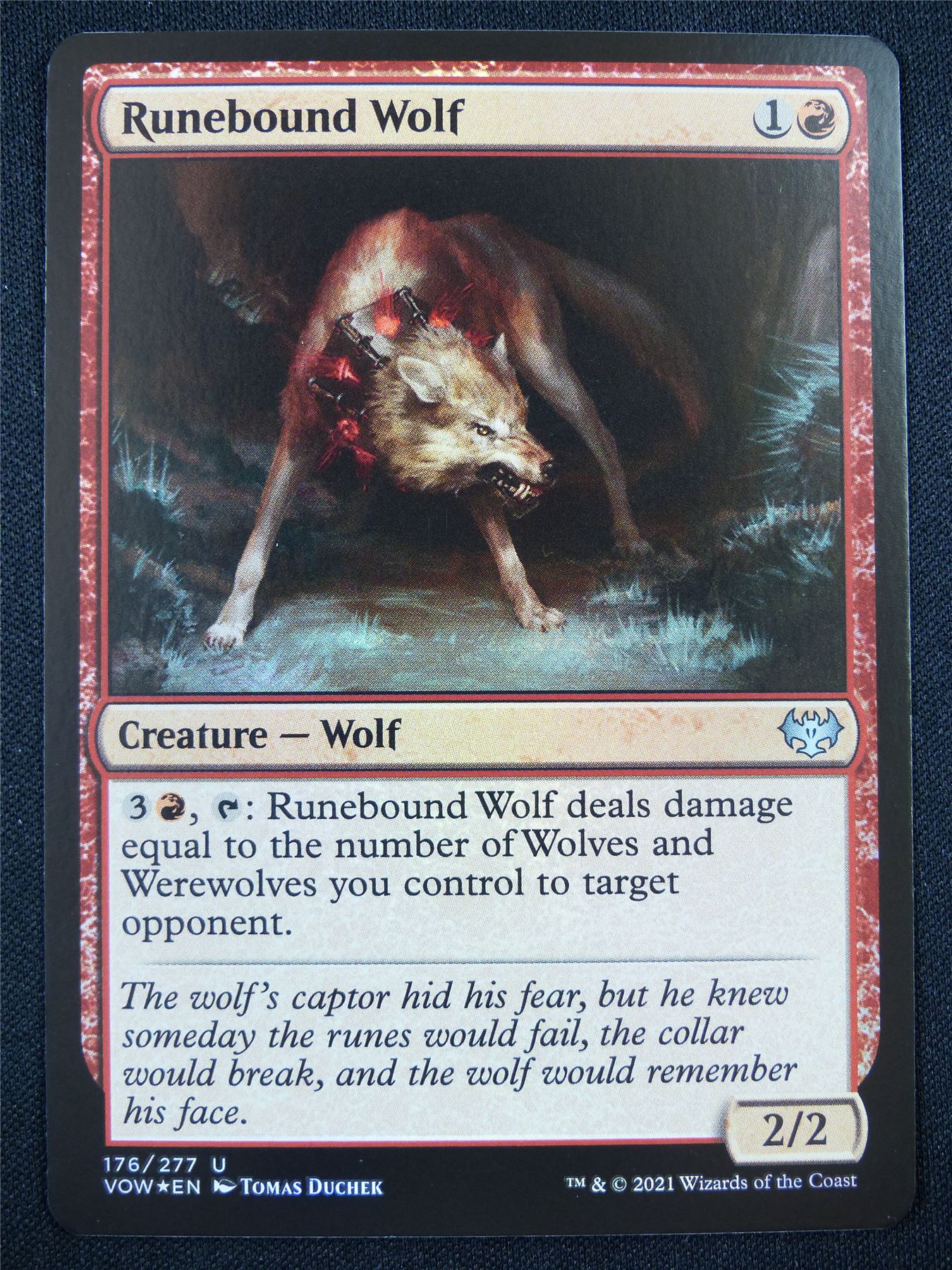 Runebound Wolf Foil - Mtg Card #1KR