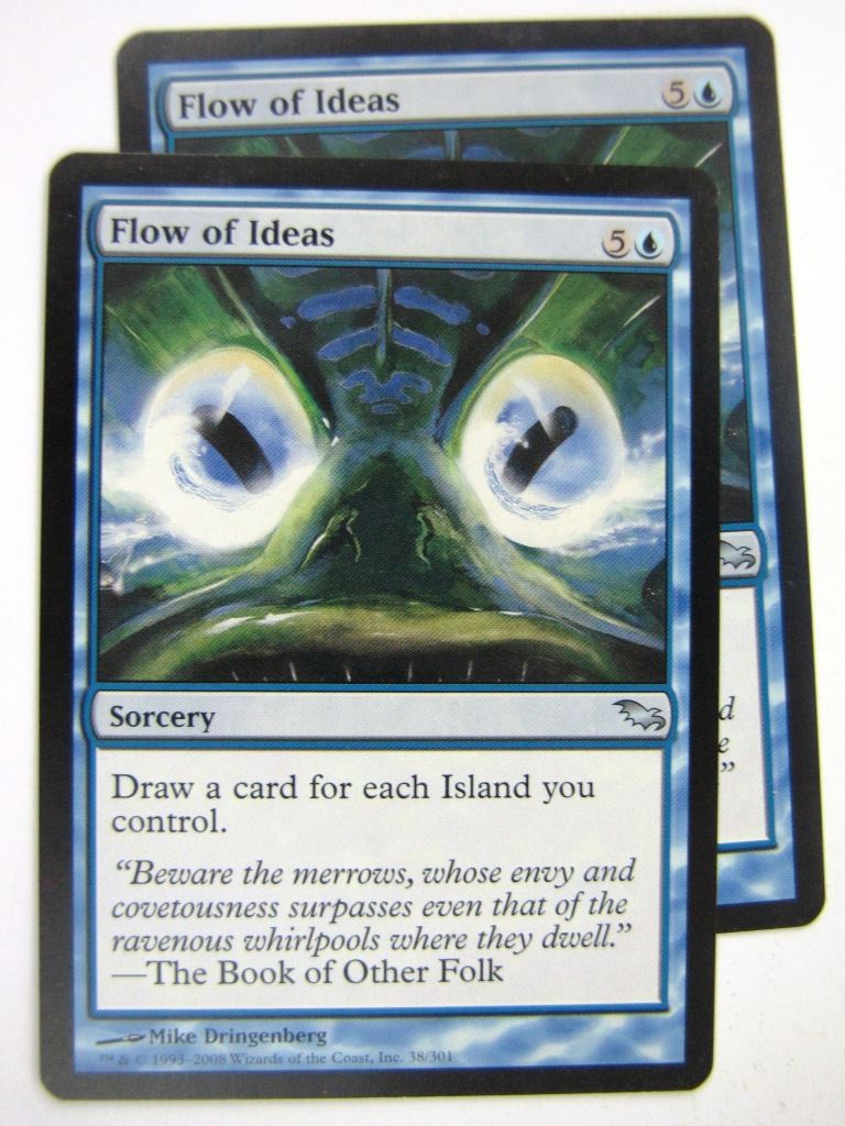 MTG Magic Played Cards: FLOW OF IDEAS x2 # 8A18 – Archeron