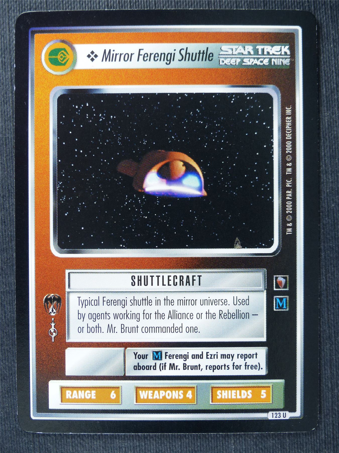 Mirror Ferengi Shuttle - DS9 - Star Trek Cards #15Z