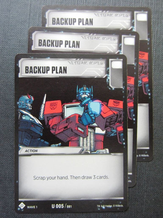 Backup Plan U 005/081 x3 - Transformers Cards # 7F50