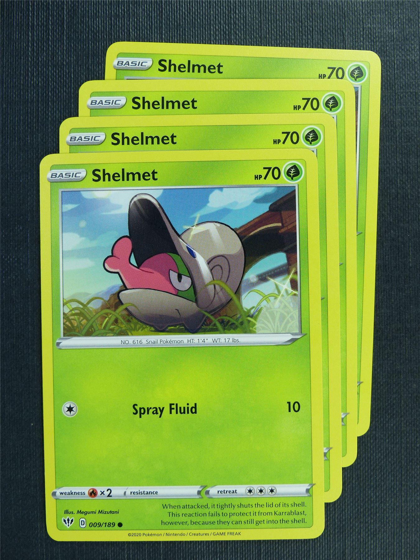 Shelmet 009/189 x4 - DAA - Pokemon Card #3EN