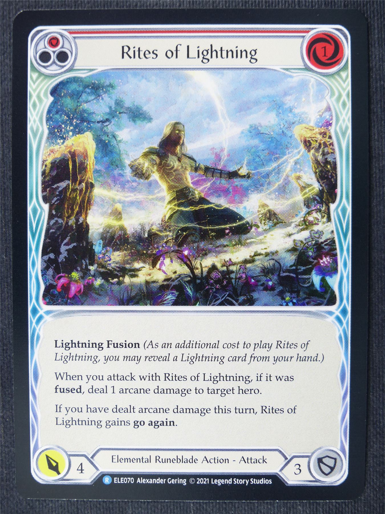 Rites of Lightning R Red - 1st Ed Tales of Aria - Flesh and Blood