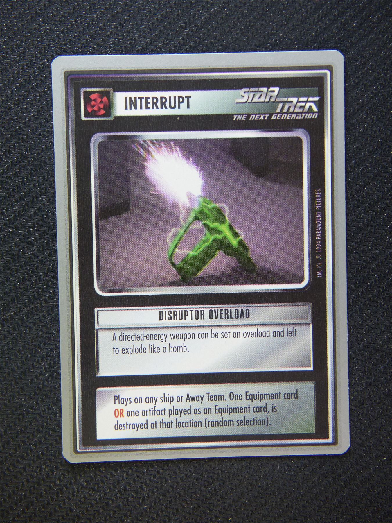 Interrupt Disruptor Overload - Star Trek Silver Border Card Decipher #2FD