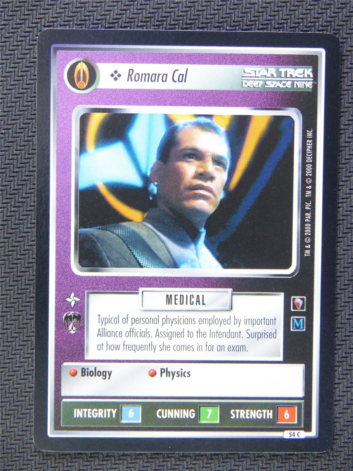 Romara Cal Black Border - Star Trek CCG Deep Space Nine #521