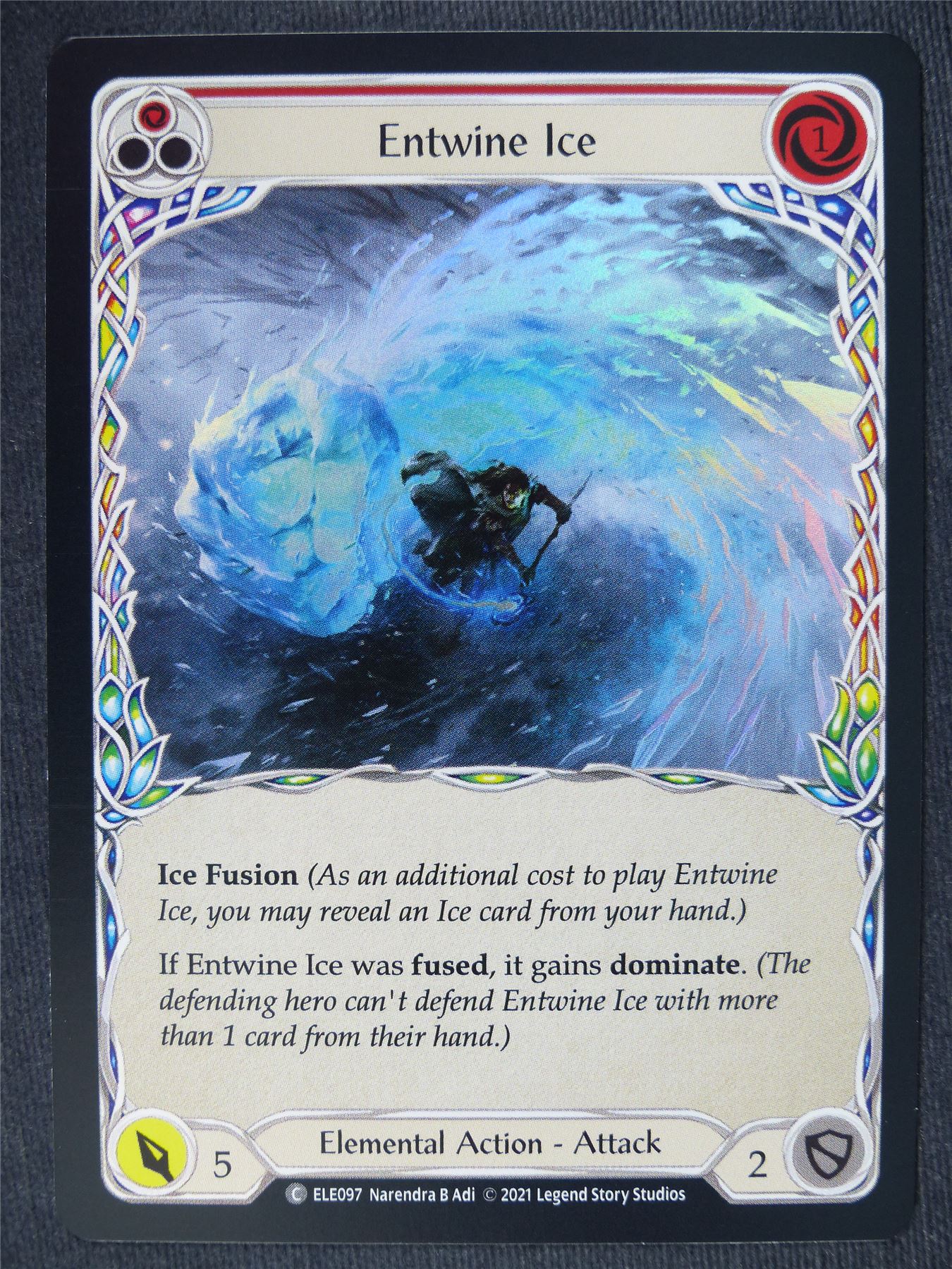 Entwine Ice C Foil Red - 1st Ed Tales of Aria - Flesh and Blood