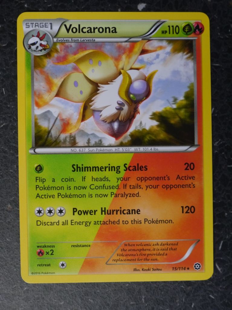 shiny volcarona pokemon card Pokemon Cards: VOLCARONA 15/114 RARE # 9H87