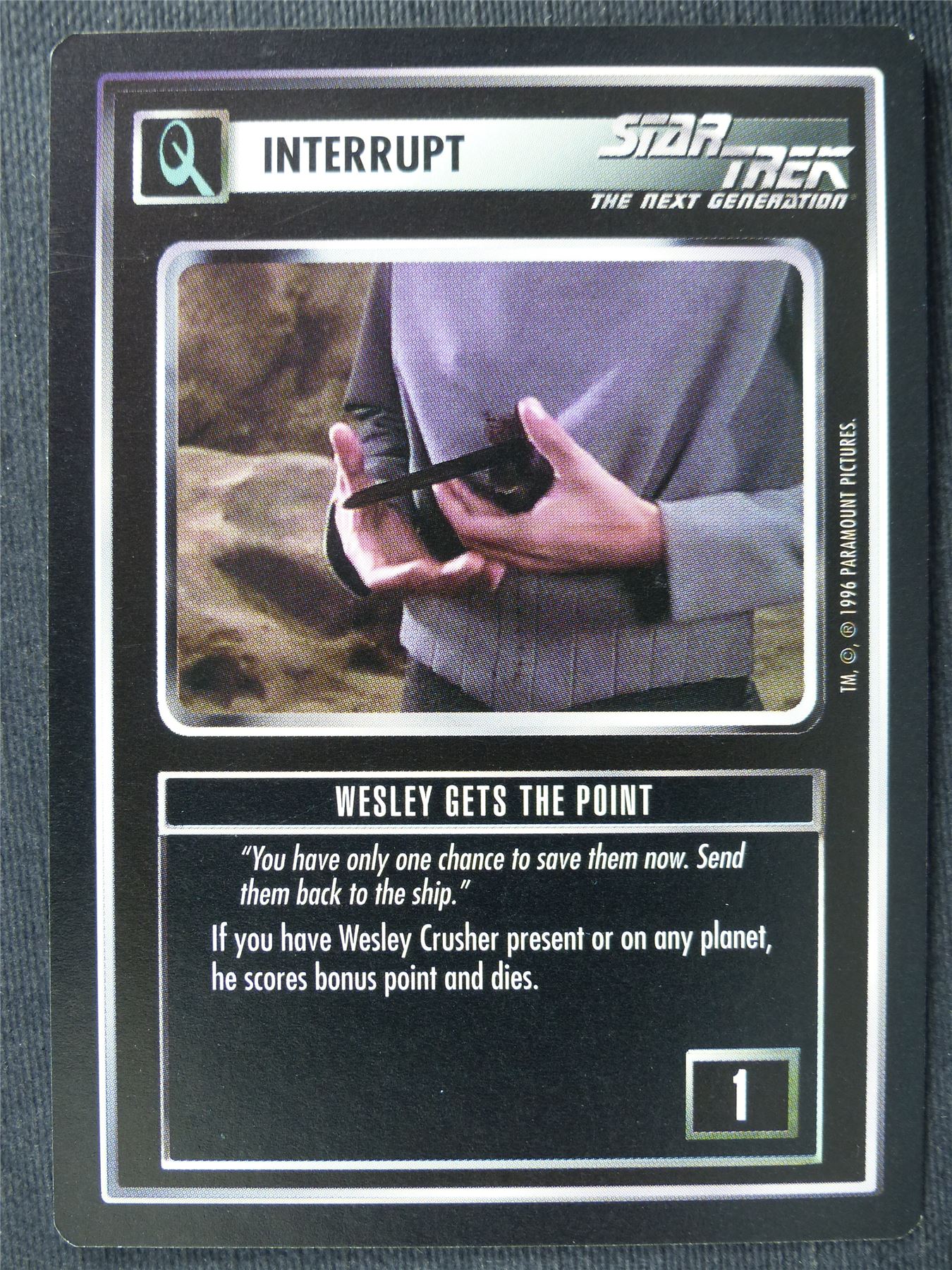 Wesley Gets the Point - NG - Star Trek Cards #YU