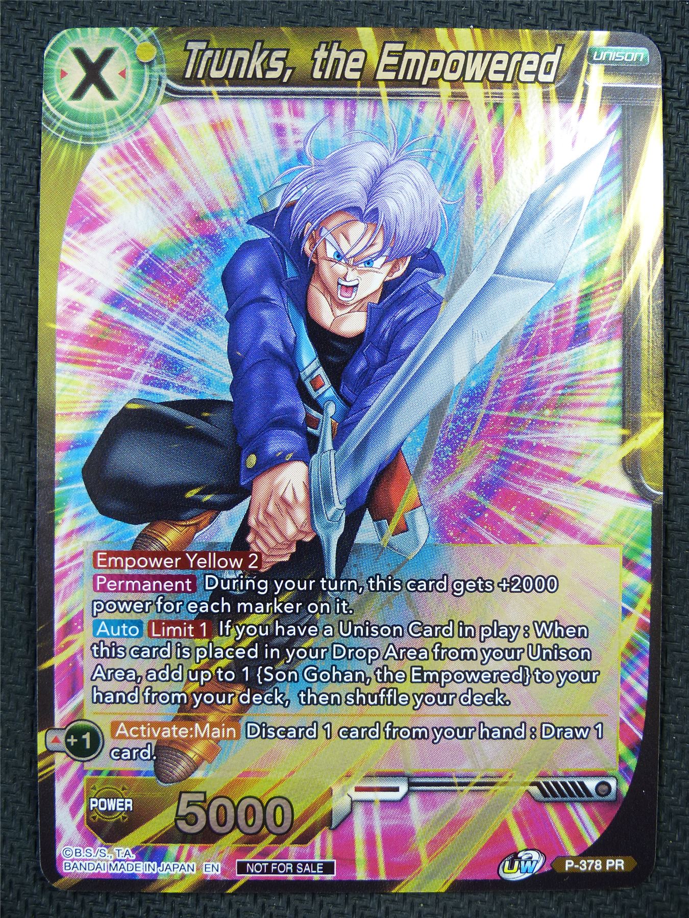 Trunks the Empowered Promo - Dragon Ball Super Card #5YB