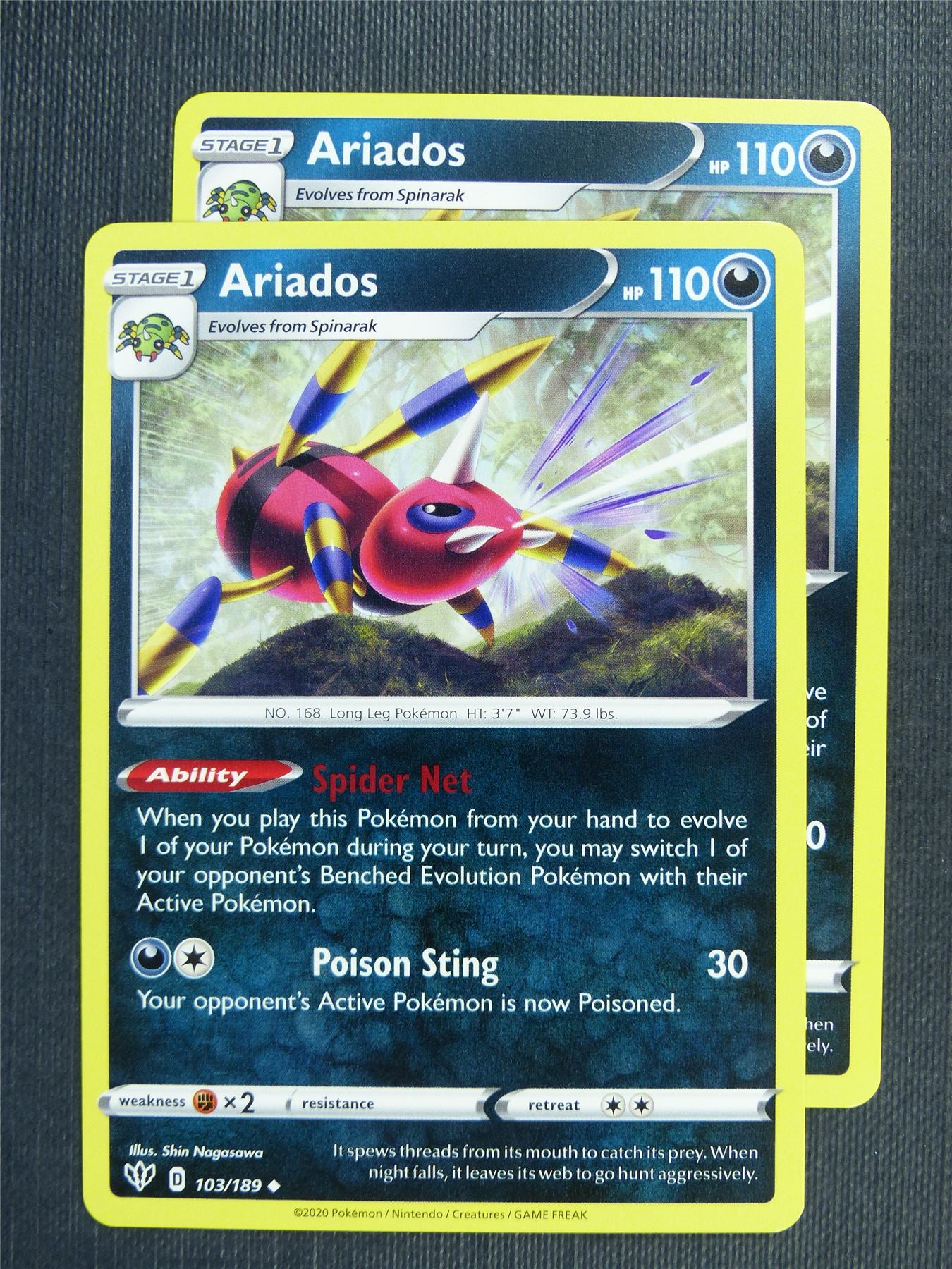 Ariados 103/189 x2 - DAA - Pokemon Card #3E6
