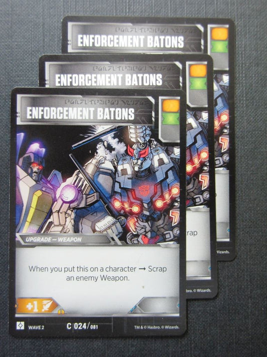 Enforcement Batons C 024/081 x3 - Transformers Cards # 7F38