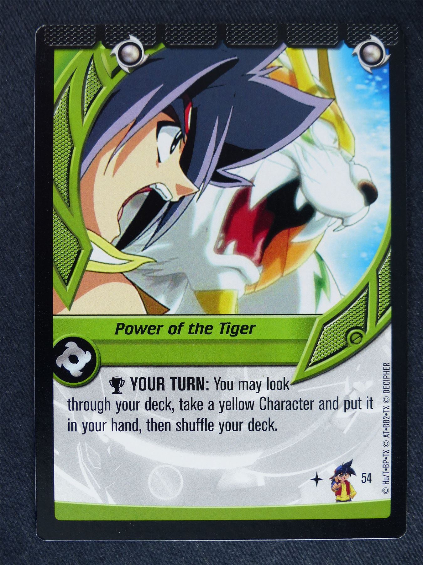 Power of the Tiger 54 - Beyblade Cards #X1