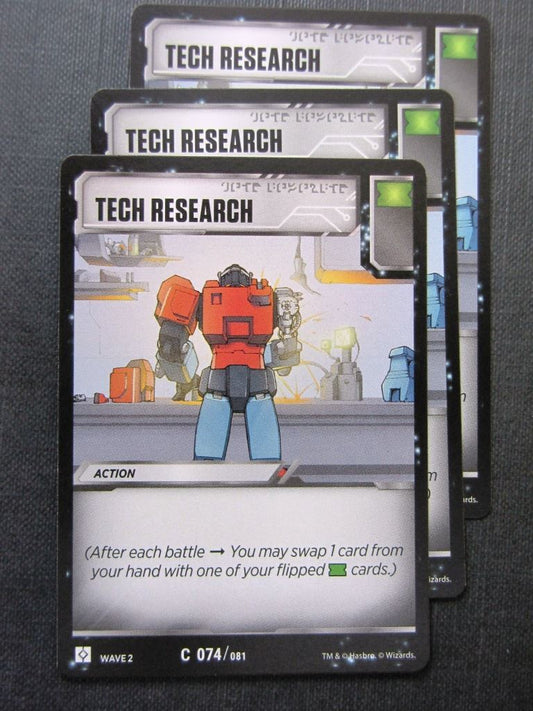 Tech Research C 074/081 x3 - Transformers Cards # 7F44
