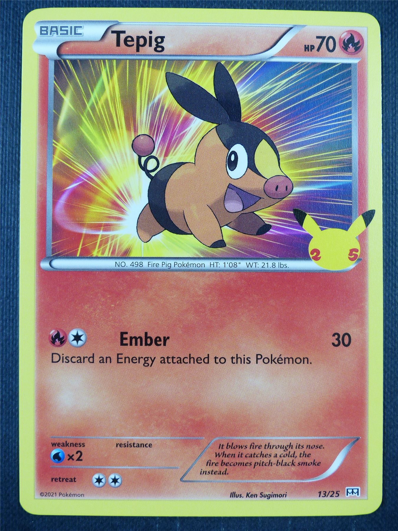 Tepig 13/25 - Pokemon Card #8WS Archeron Tepig 13/25 - Pokemon Card #8WS Archeron