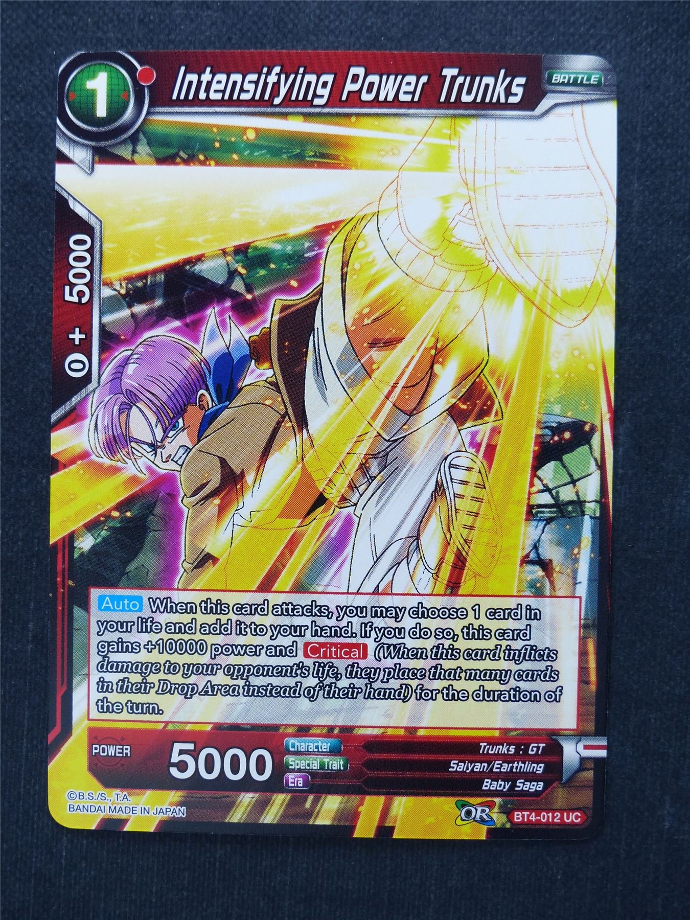 Intensifying Power Trunks - Dragon Ball Super Cards #H8
