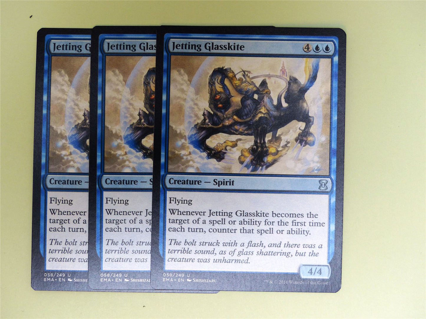 3 x Jetting Glasskite - Mtg Card # G42