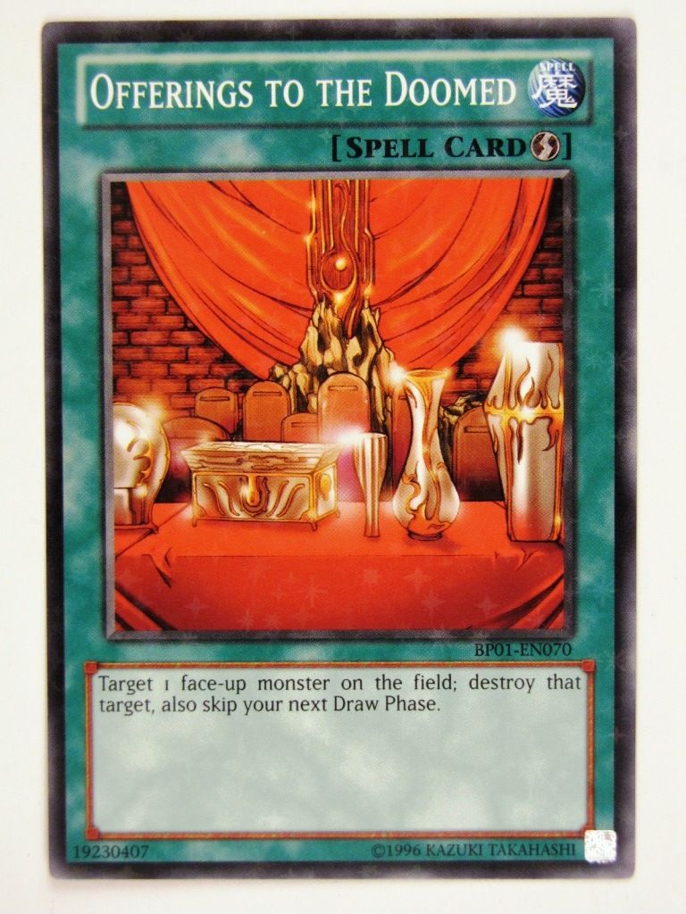 Yugioh CCG: OFFERINGS TO THE DOOMED BP01 STARFOIL