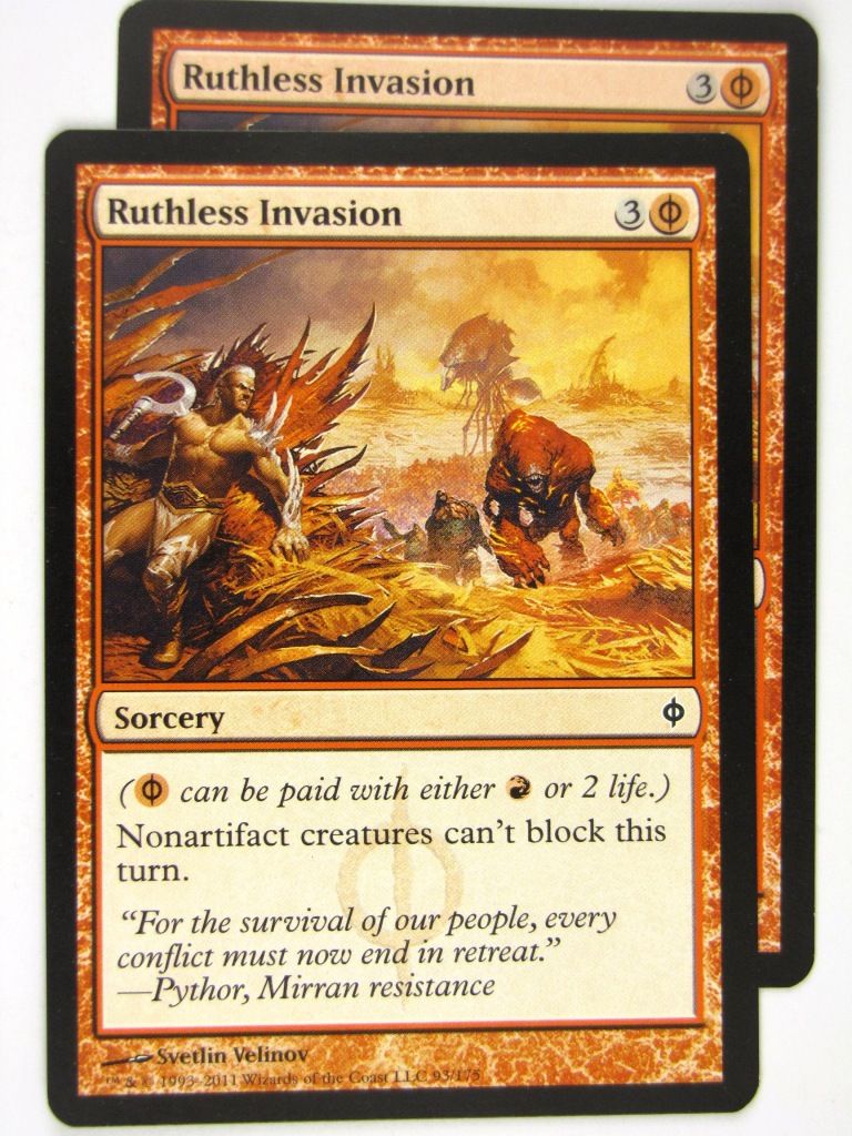 MTG Magic: the Gathering Cards: RUTHLESS INVASION x2: NPH