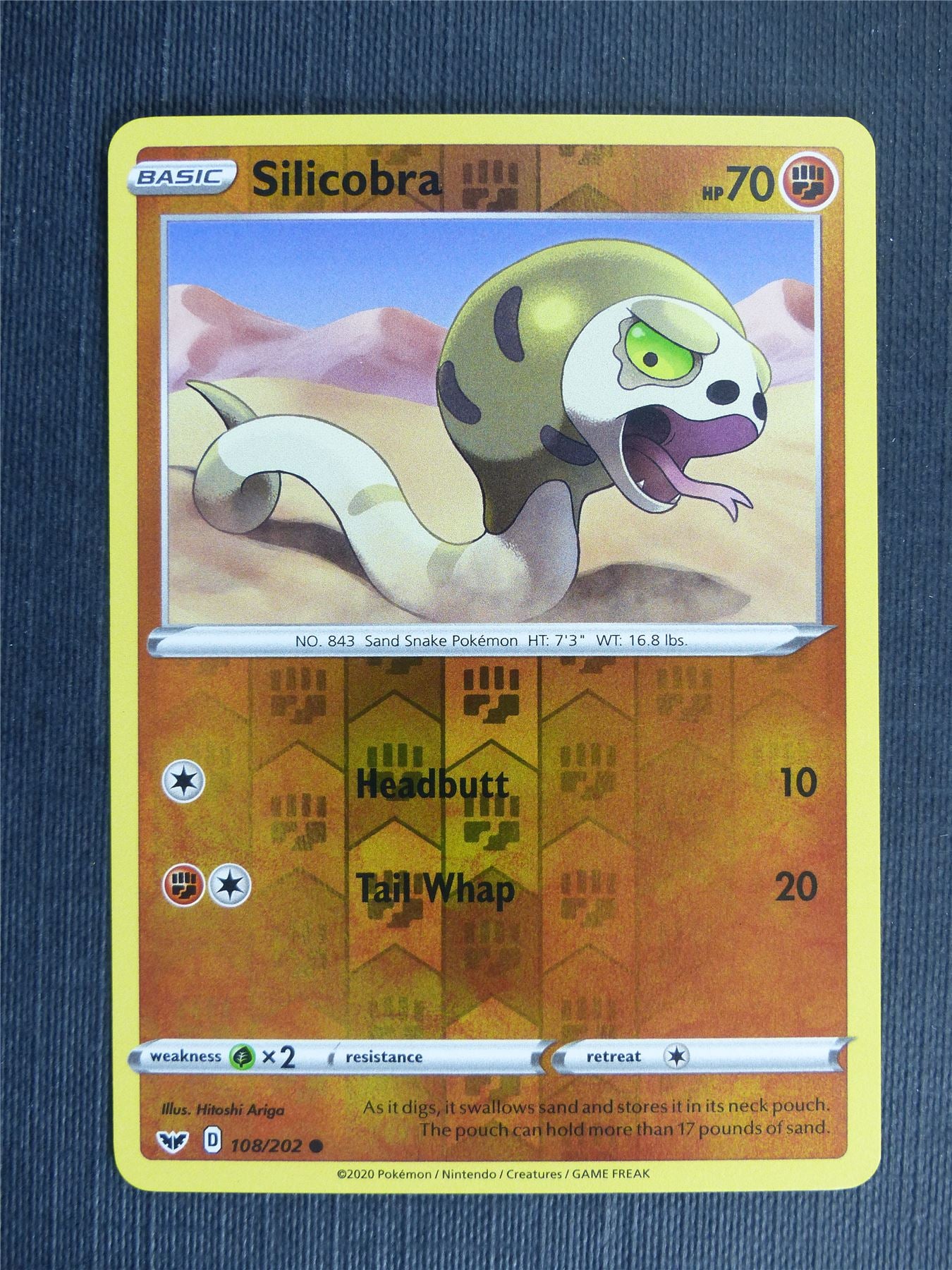 silicobra pokemon card Silicobra - 107/202 - Sword & Shield