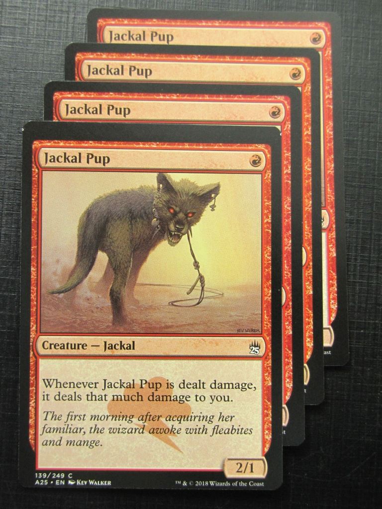 mtg jackal cards Jackal Pup x4 - Masters 25