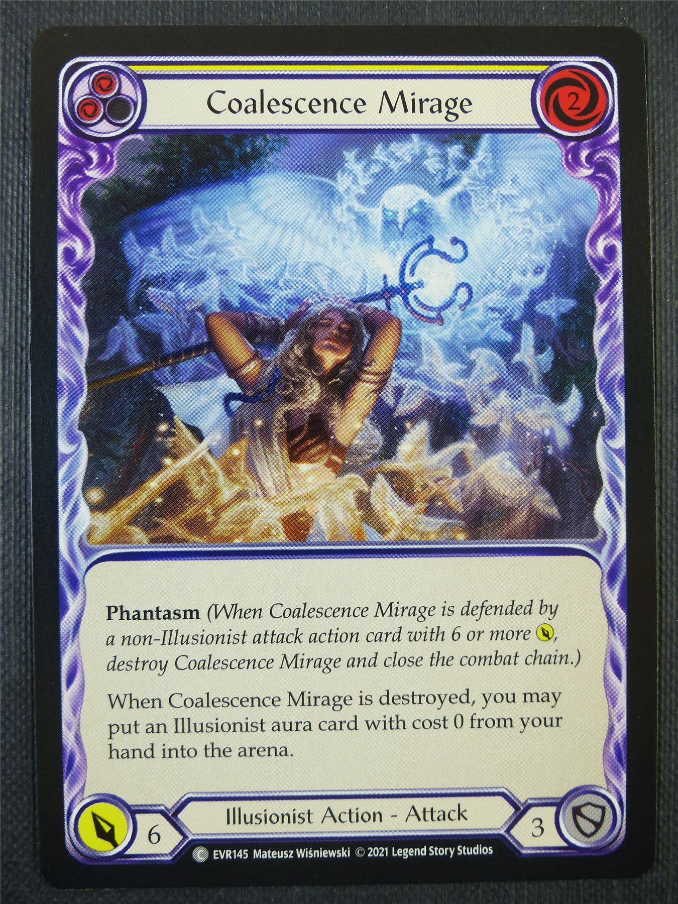 Coalescence Mirage Yellow - 1st ed Everfest - Flesh & Blood Card #6D5