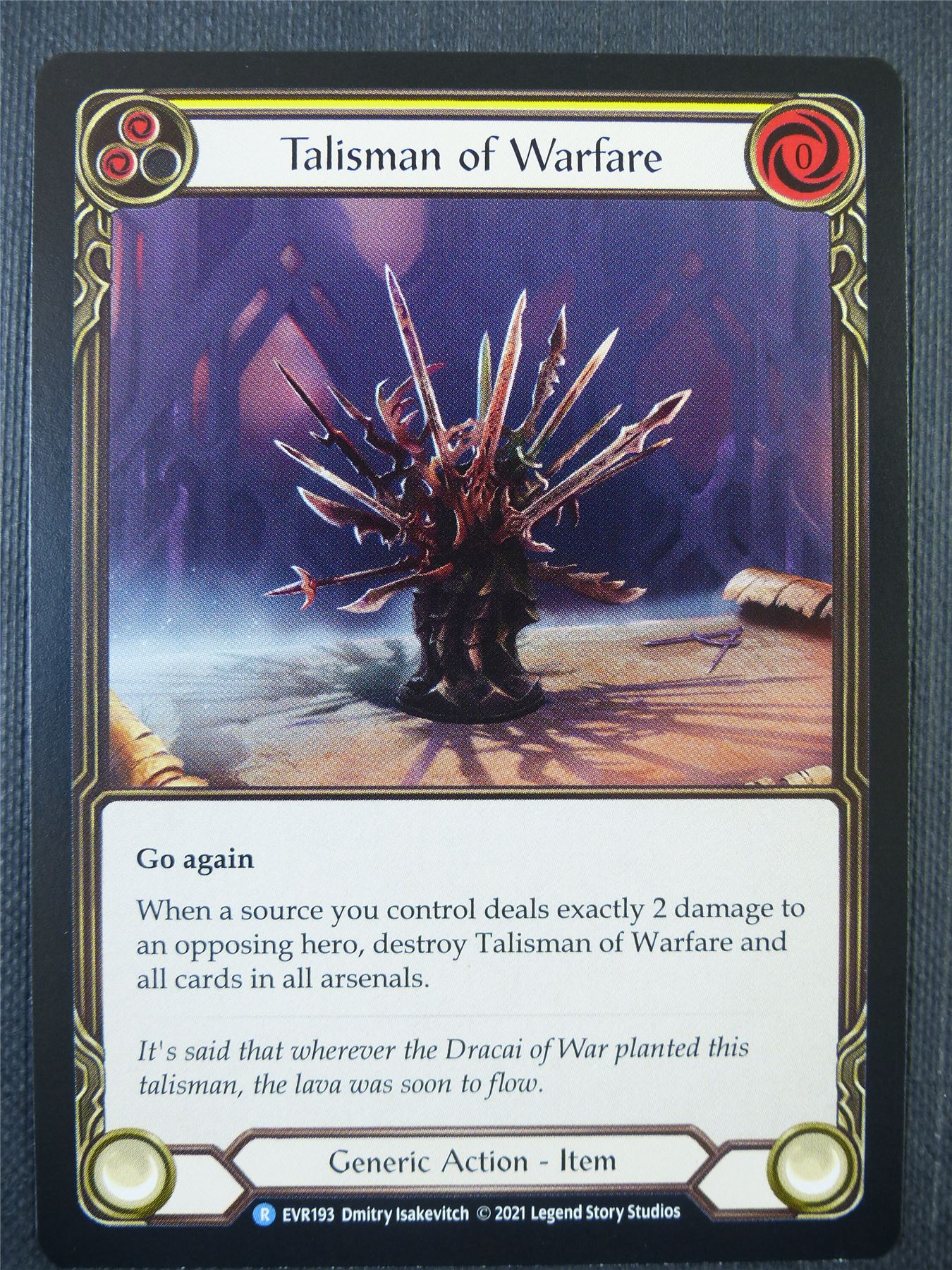 Talisman of Warfare Yellow - 1st ed Everfest - Flesh & Blood Card #6IE