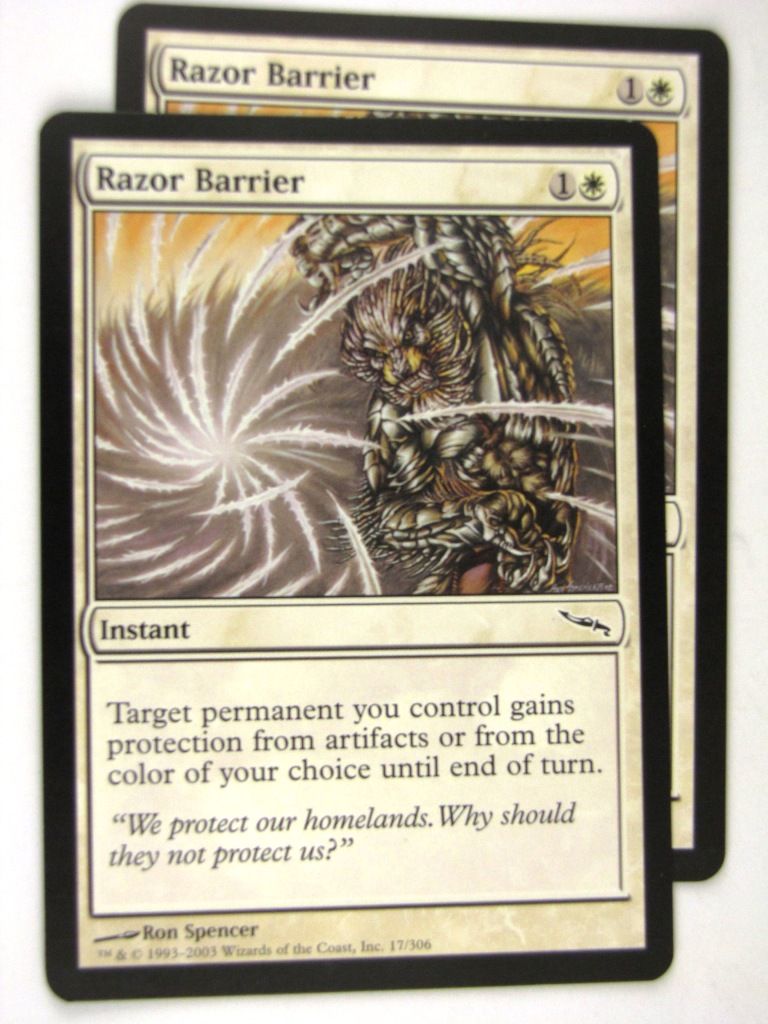 MTG Magic: the Gathering Cards: RAZOR BARRIER x2: MRD