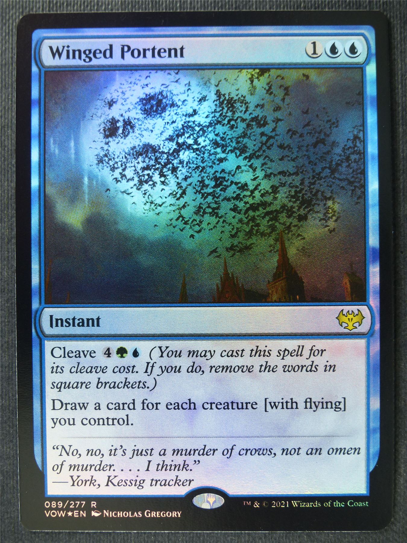 Winged Portent Foil - Crimson Vow - Mtg Card #2FD