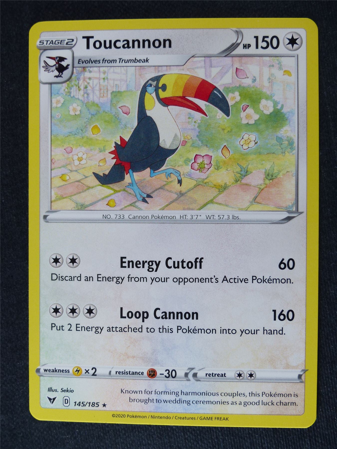 toucannon pokemon card Toucannon 145/185